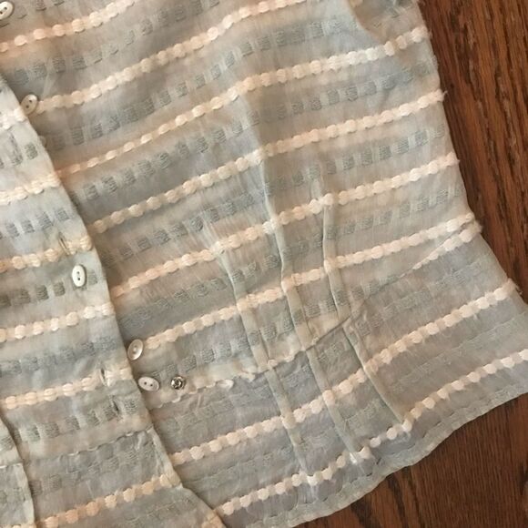 Vintage 80s Barry Bricken Silk fitted ribbon Top - Picture 5 of 5